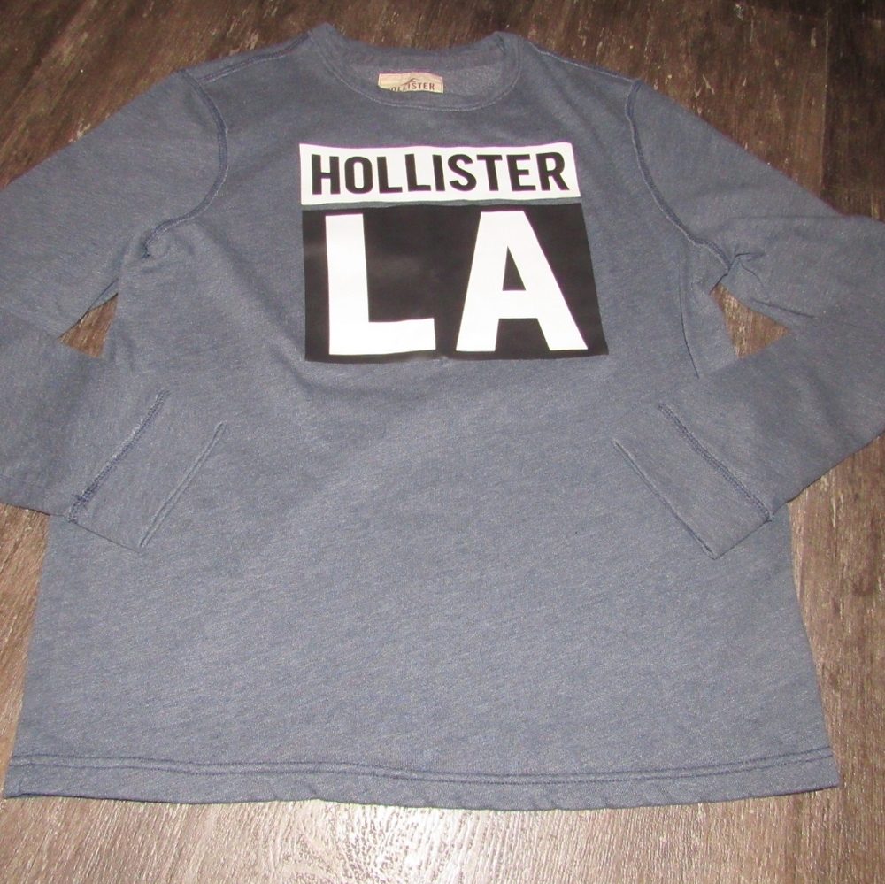 Hollister mens long sleeve spellout sweatshirt size L